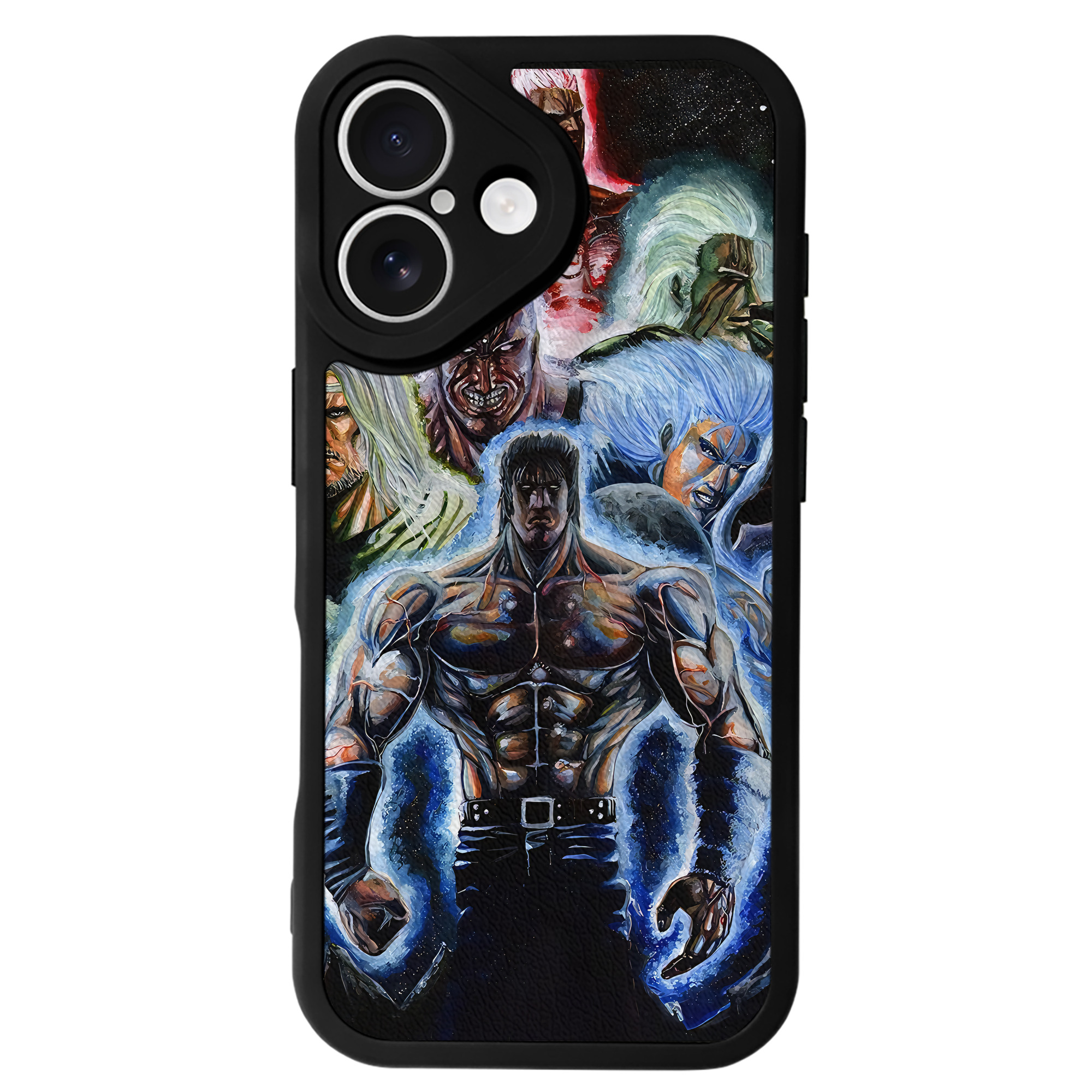 （画像用） 北斗の拳 Fist of the North Star 【iPhone 16シリーズ対応】シリコンスマホケース（レザー調） 材質：シリコン